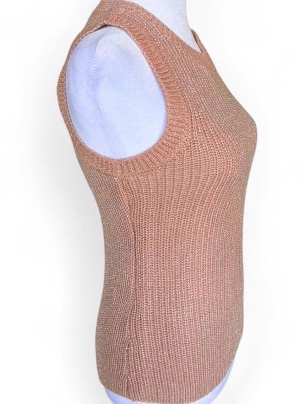 Boston Proper Sleeveless Ribbed Tank in Dusty Rose - Picture 4 of 6